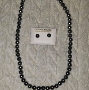 18K Tahitian (Black) Pearl Set